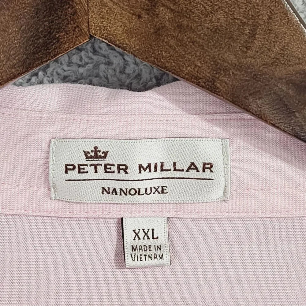 Peter Millar Nanoluxe Men's Polo Golf Shirt XXL Short Sleeve 23PT - Picture 4 of 7